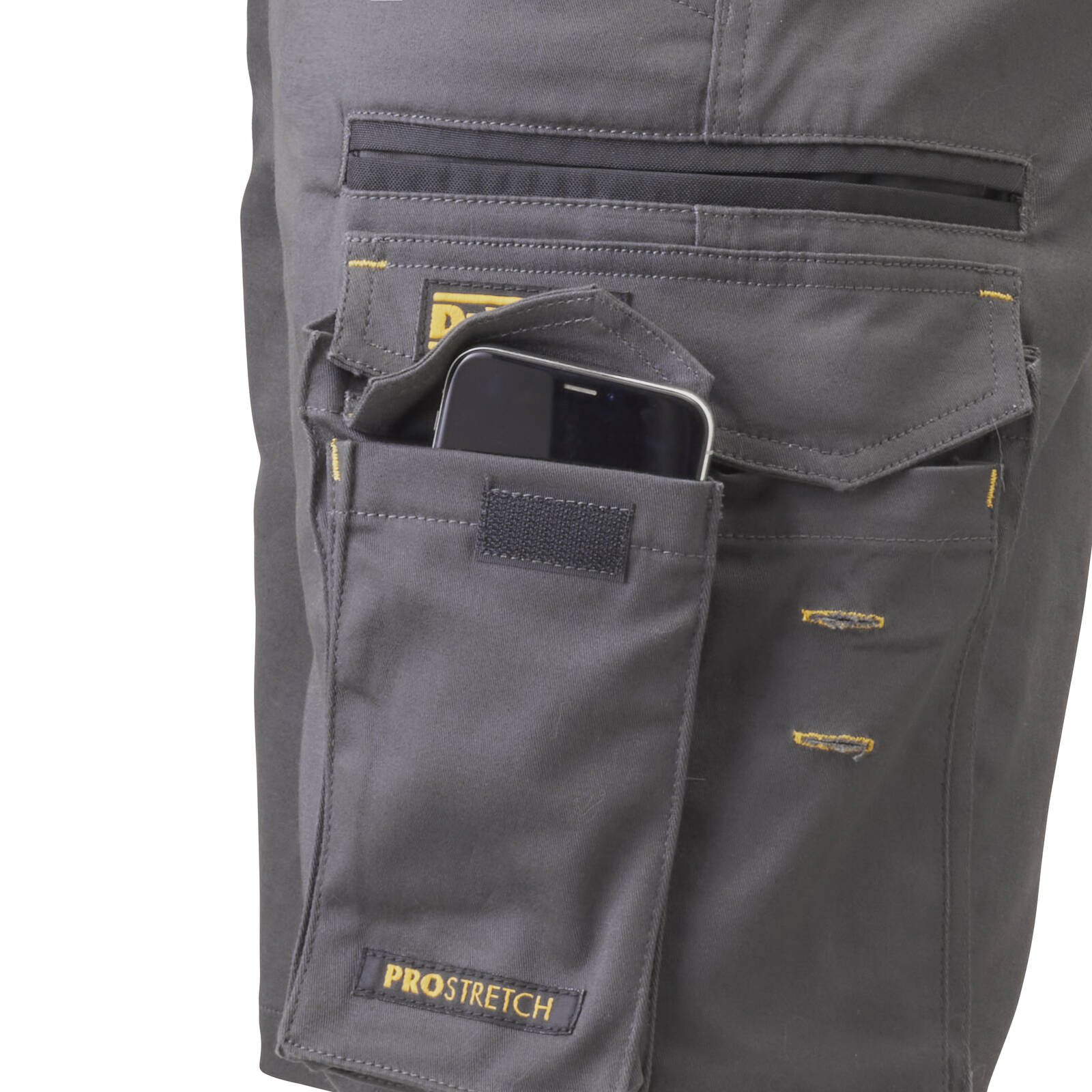 DeWALT Bennington PROStretch Work Shorts Size 40 Grey Cotton Spandex