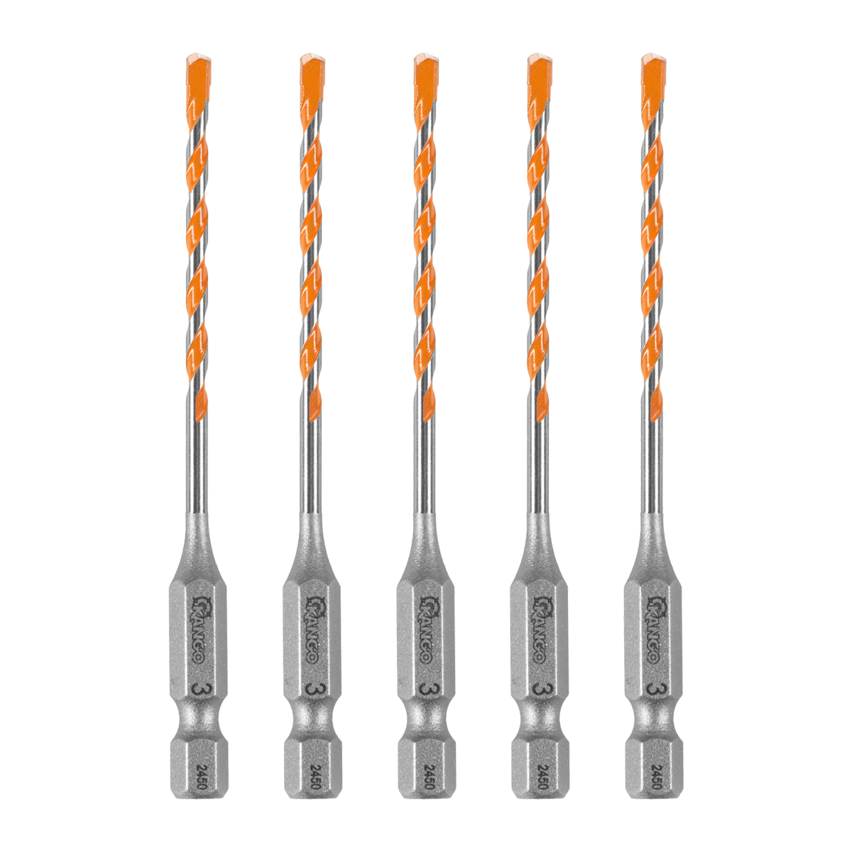 Kango Masonry Drill Bit 5 Pack - 3mm x 90mm - Durable Carbide Tips - SuperSaverAU - view 2