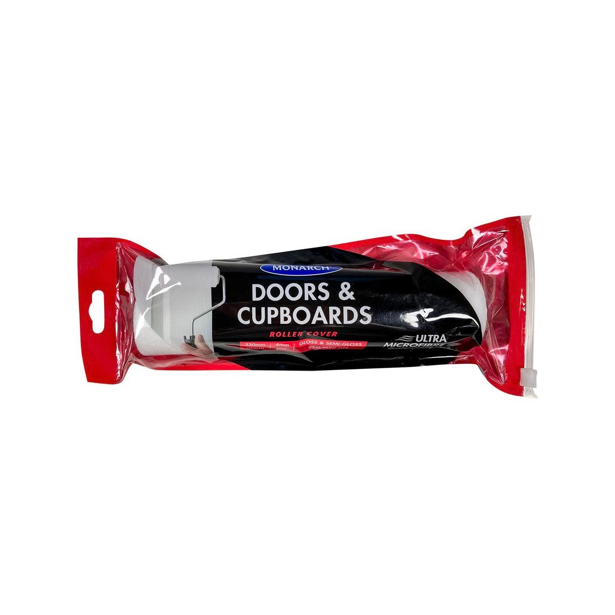 Monarch 230mm Doors & Cupboards Ultra Microfibre Roller Cover - 4mm Nap, Smooth Finish