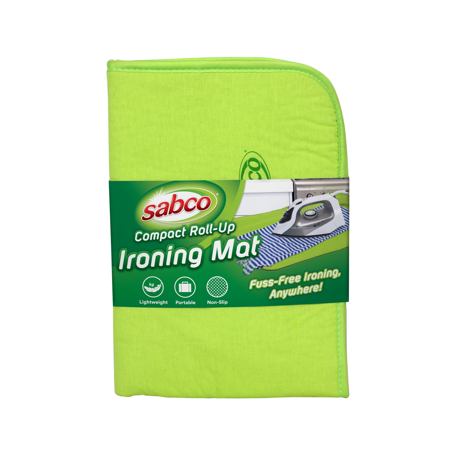 Sabco Compact Roll-Up Ironing Mat with Non-Slip Backing