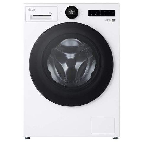 LG Series 9 12kg Front Load Washing Machine - Essence White, Microplastic Care, Steam+ - WX9-1412W