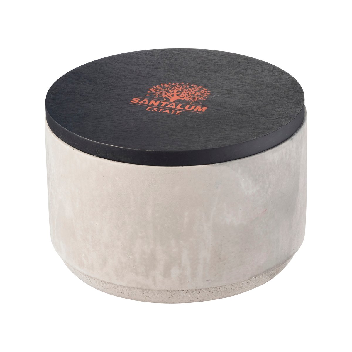 Santalum Estate Sandalwood Citronella Candle Cement Grey Ceramic With Lid