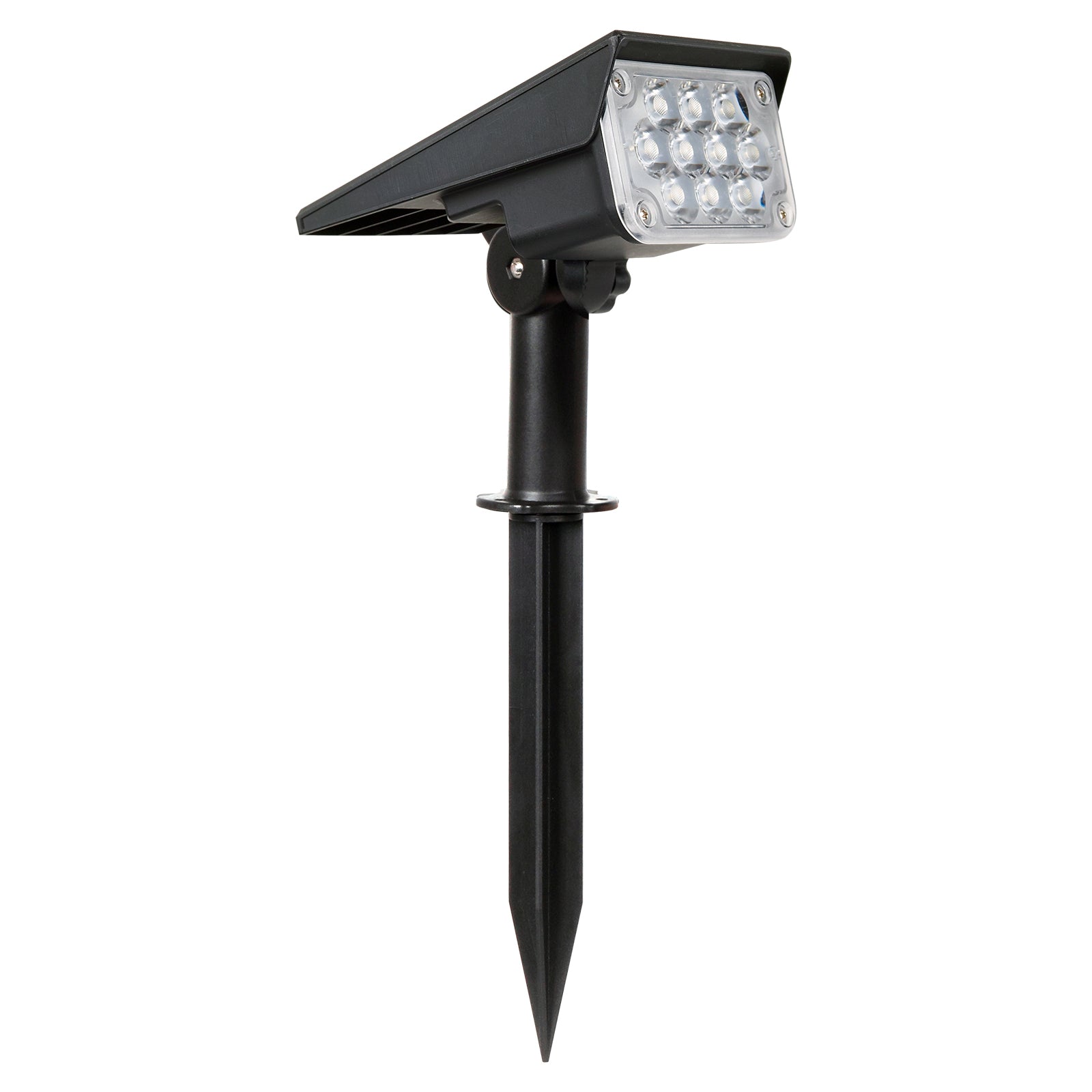 Solar Magic 100/300lm Hi/Low Black LED Spotlight Weather Resistant Outdoor SM74