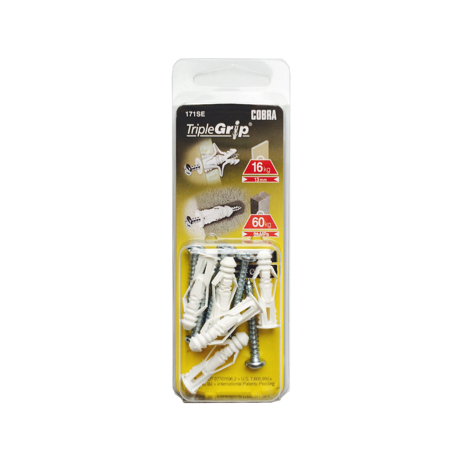 Cobra 4.0mm Triple Grip Anchor Screws Steel 5 Pack