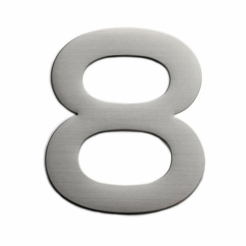 Sandleford 150mm Stainless Steel Plaza House Number 8 - Weather Resistant