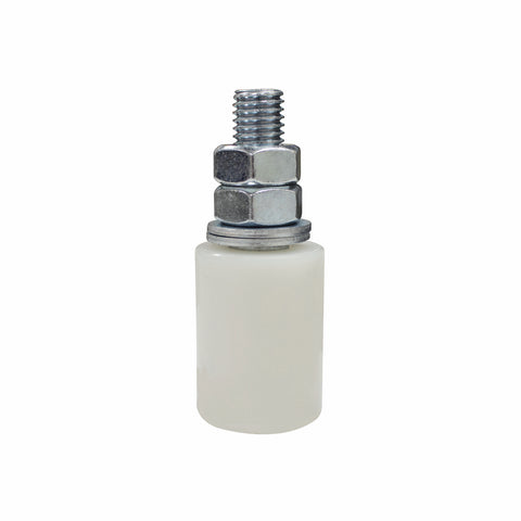 Richmond 30mm x M12 Nylon Sliding Gate Roller - White, Low-Friction Wheel