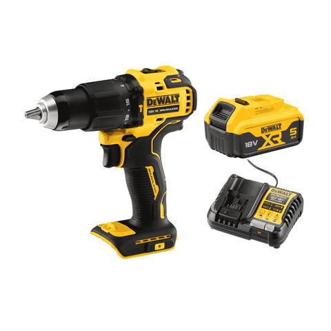 DeWALT 18V 5Ah XR Li-Ion Brushless Hammer Drill Driver Kit DCD709P1-XE