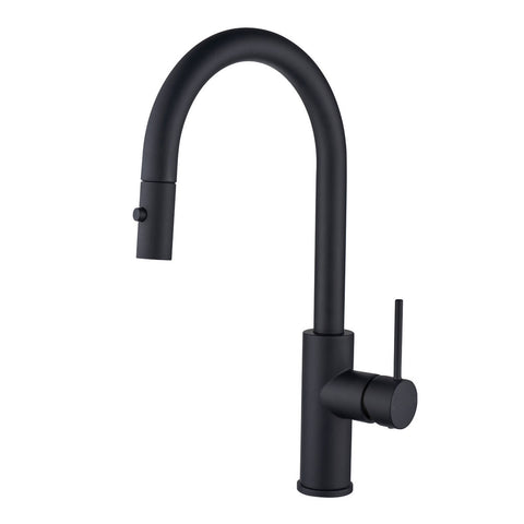Mondella Resonance 35mm Matte Black Dual Function Pull Down Sink Mixer, Stainless Steel, 6L/min WELS 5 Star