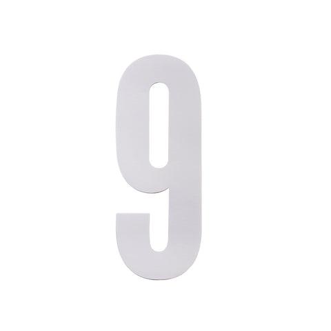 Sandleford 175mm White Self Adhesive Wheelie Bin Number 9 Vinyl Pack of 2
