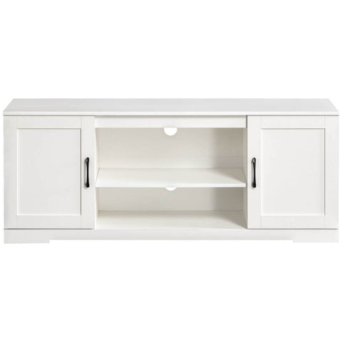 Zinus Bennett 147cm TV Cabinet - White - Fits TVs Up to 65 Inch - Three Adjustable Shelves - AU-UTOTV2-16W
