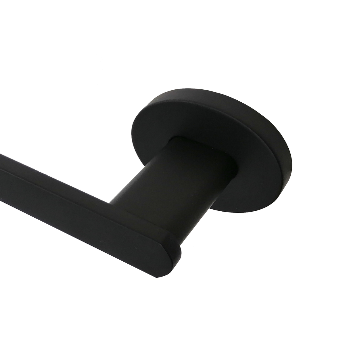 Barelli Serenita 900mm Matte Black Single Towel Rail 10kg Capacity