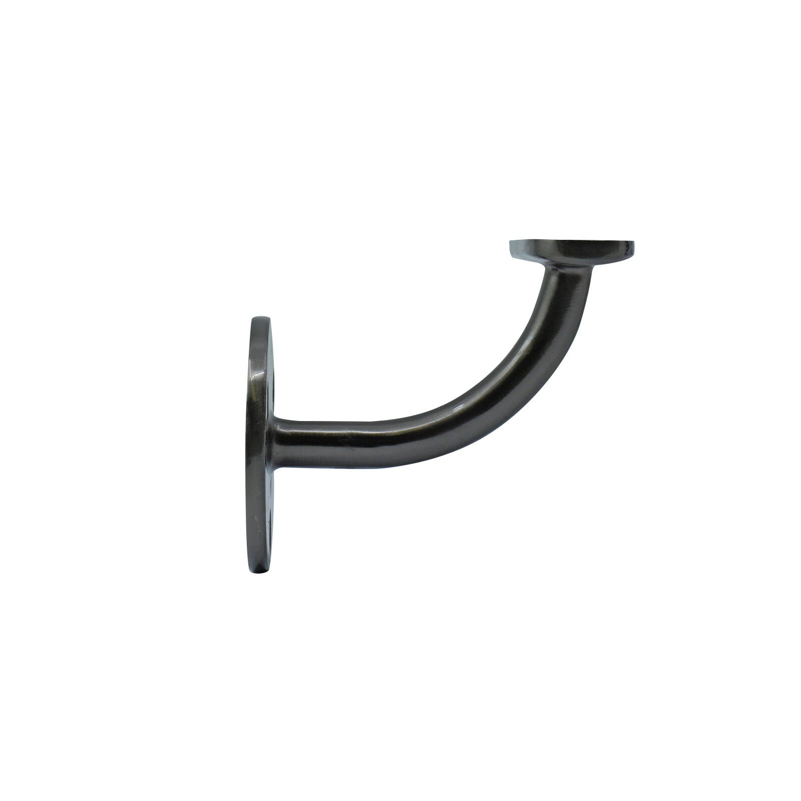 Carinya 70 x 90 x 95mm Black Nickel Steel Flat Top Curved Handrail Bracket