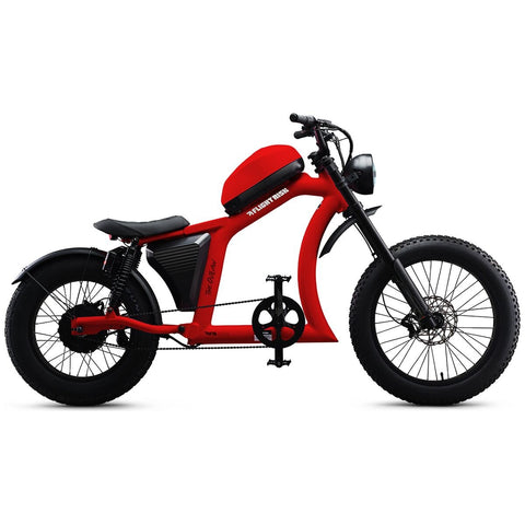Flight Risk FR666 electric bike - 1500W rear hub motor, 52V 30Ah battery, GPS tracking, Red - FR-666RED
