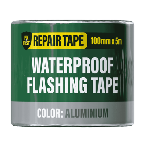 Fix-It-Fast 100mm x 5m Aluminium Waterproof Flashing Repair Tape