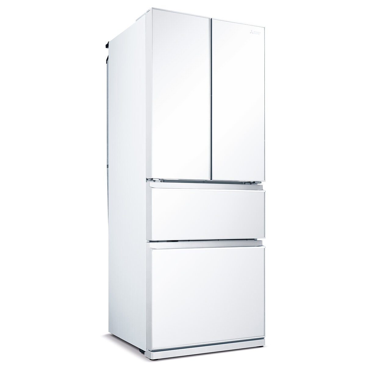 Mitsubishi Electric 442L French Door Fridge - Glacier White Glass, VitaLED Drawer - MR-LX442EX-GWH-A