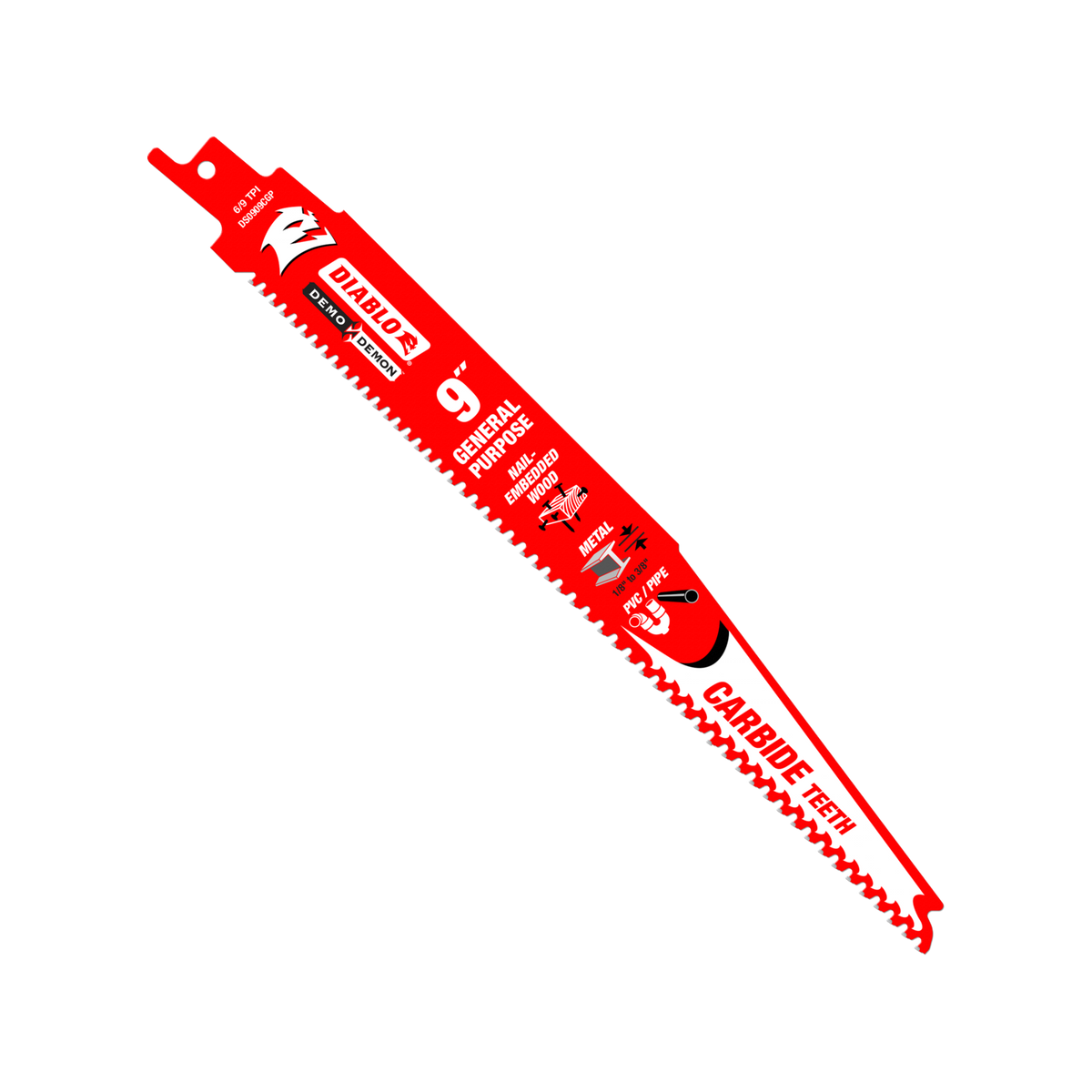 Diablo 9" Demo Demon Carbide Reciprocating Saw Blade, General Purpose