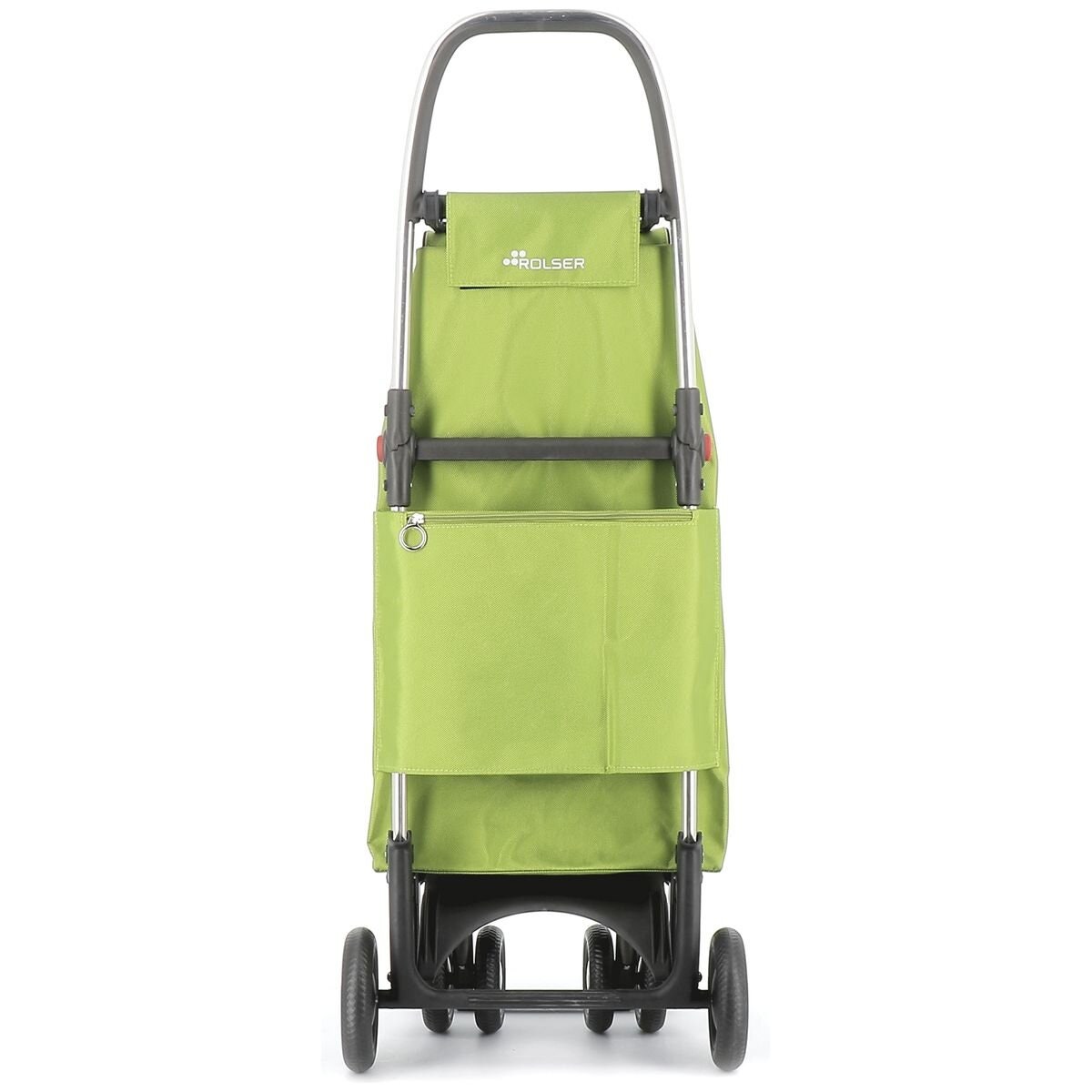 Rolser I-Max 4-Wheel Folding Trolley - Pull or Push Use, Double Internal Pockets, Lime - R-IMX306-1014