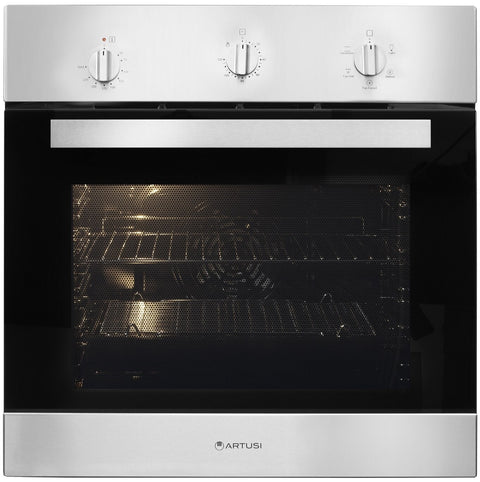 Artusi 60cm Electric Multifunction Built-In Oven - 88L, Stainless Steel, 120-Minute Timer - CAO601X-2