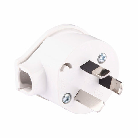 HPM 10A 3 Pin Electrical Plug Top White 240V CD106/2WE