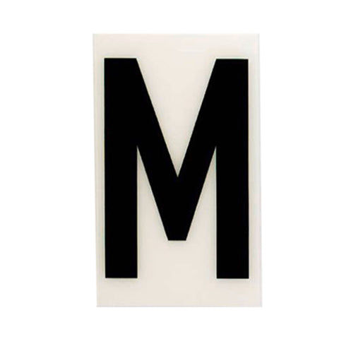 Sandleford 60mm White Self Adhesive House Letter M, Gloss Weather Resistant Polycarbonate