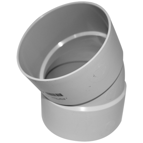 Holman 50mm 45° Female to Female PVC DWV Plain Bend, Grey Underground