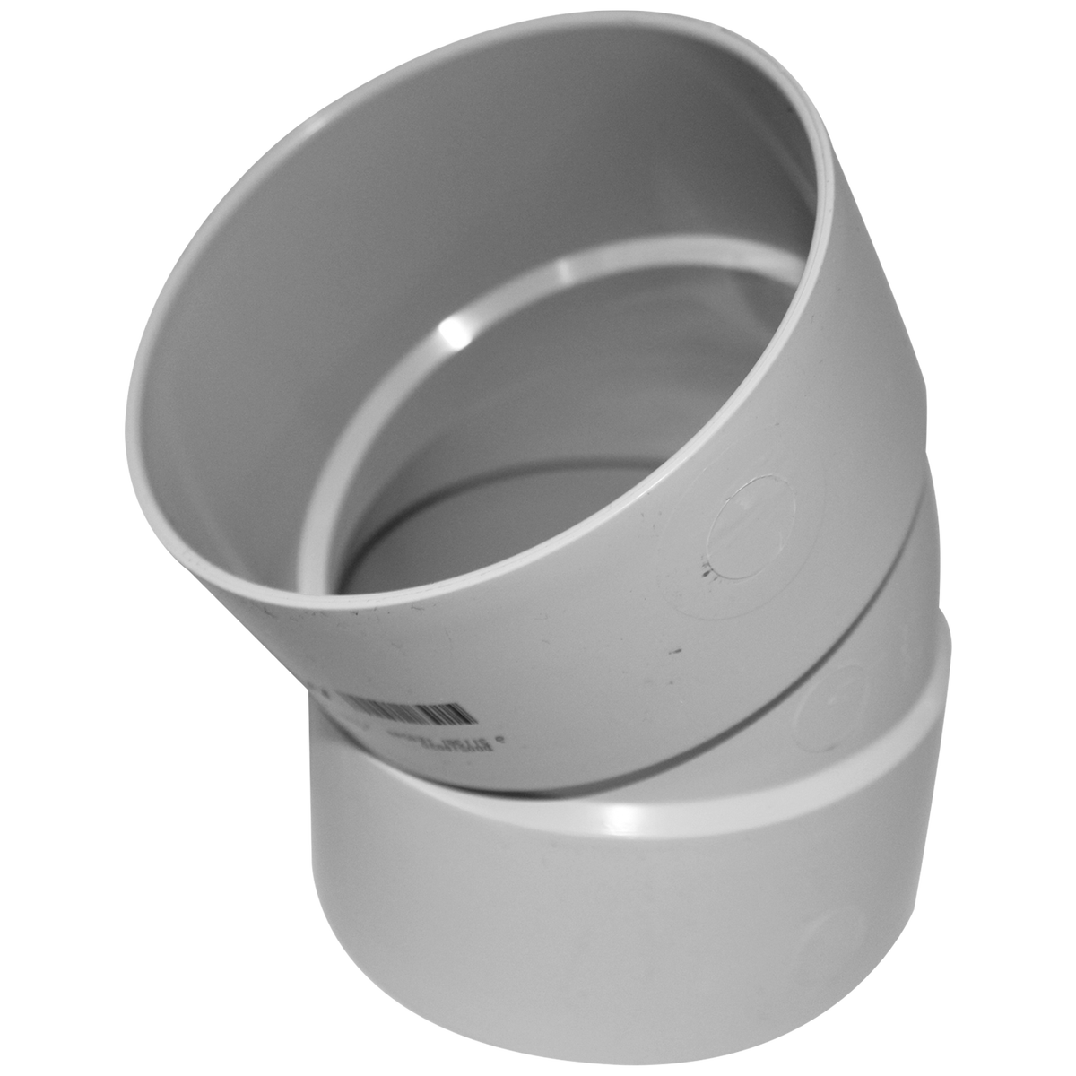 Holman 50mm 45° Female to Female PVC DWV Plain Bend, Grey Underground