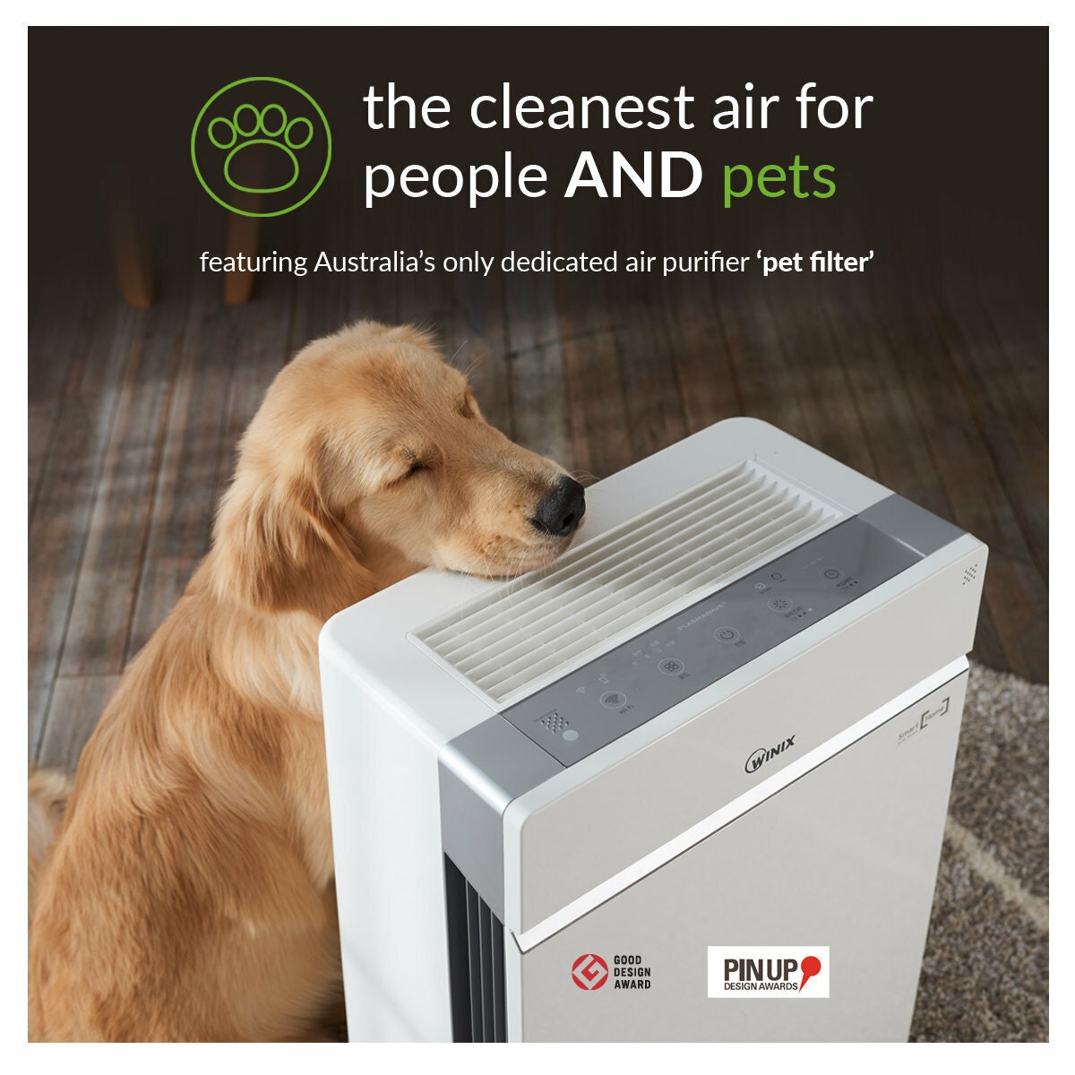 Winix Air Purifier Package - True HEPA Filter, 4 Fan Speeds, Sleep Mode - PKAUS-1250A850
