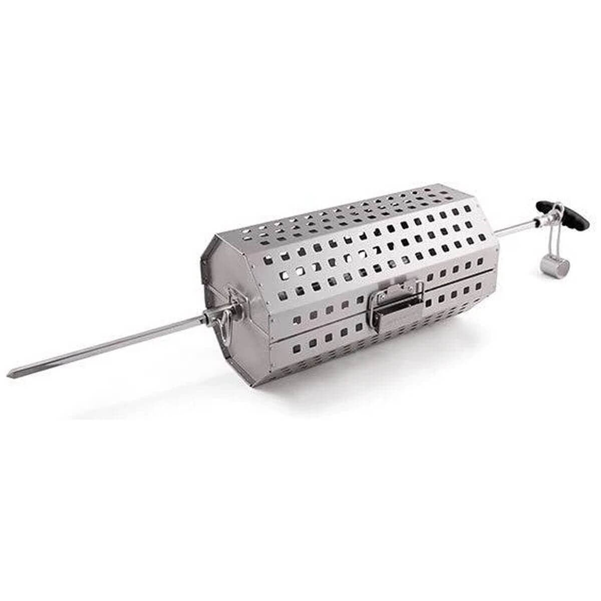 Broil King stainless steel rotisserie tumble basket - suits most rotisserie systems - hands-free - 64875