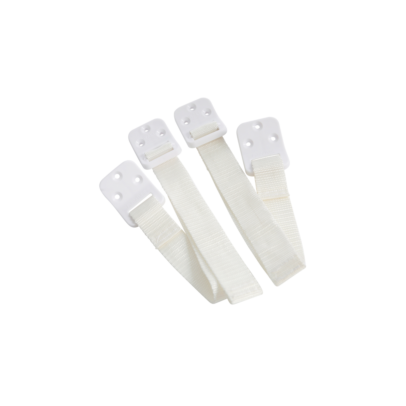 Dreambaby Furniture Wall Safety Strap 2 Pack White Anti-Tip Anchor