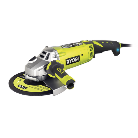 Ryobi 2000W 230mm Corded Angle Grinder, Spindle Lock & Side Handle, EAG2023RG