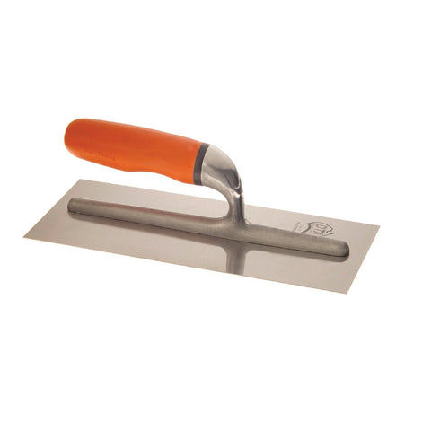 DTA Plastering Trowel, 115mm, Aluminium Base, Contoured Rubber Handle