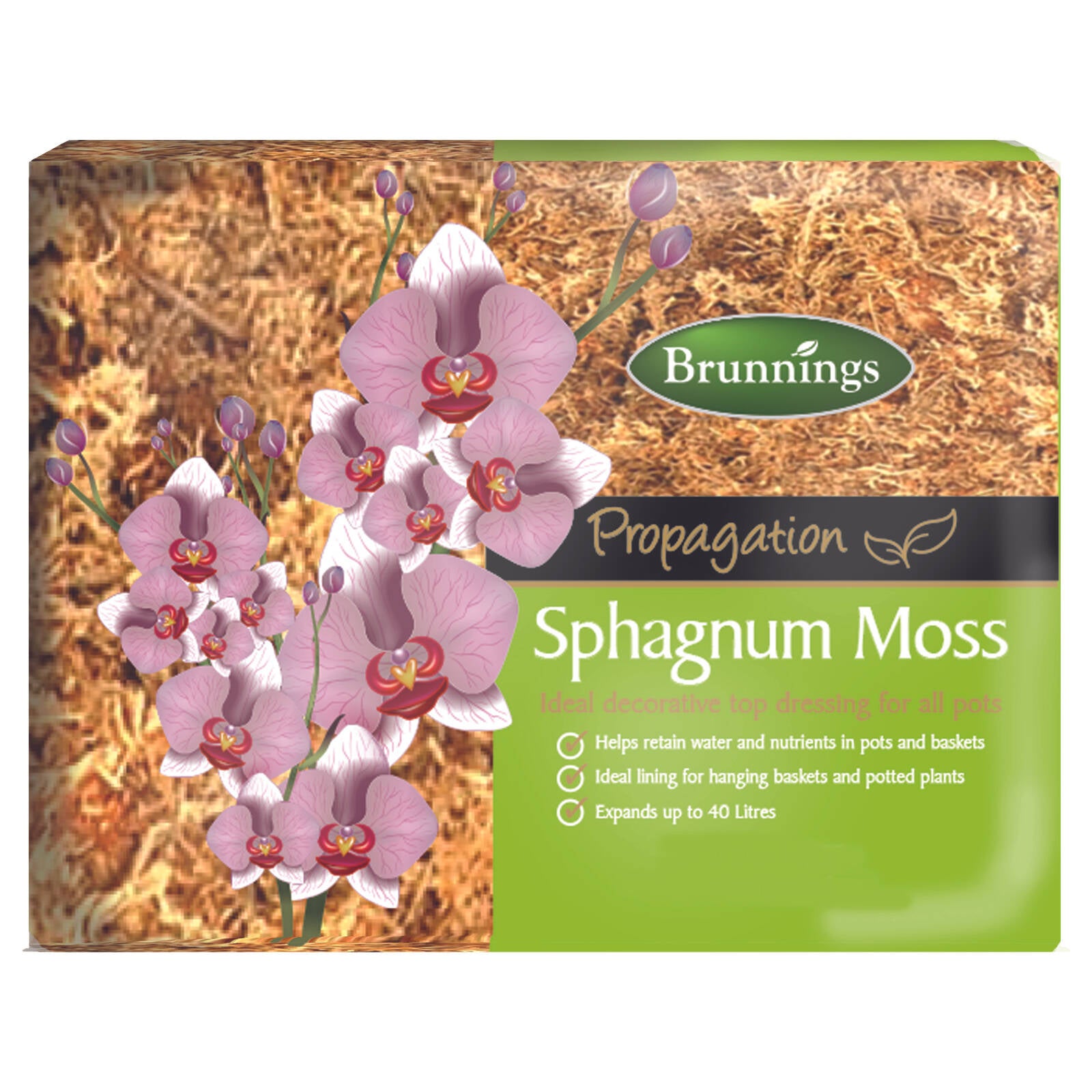 Brunnings Sphagnum Moss Propagation Block 40L