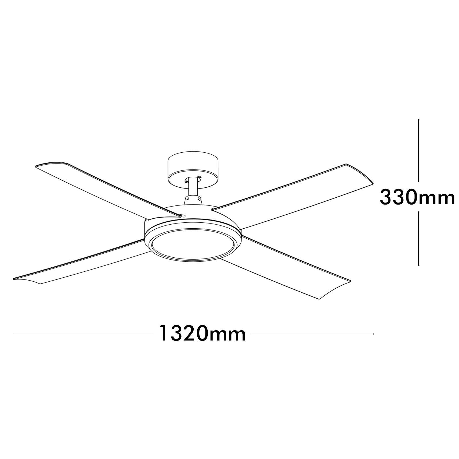 Brilliant Lighting 52" White LED CCT Inaya DC Ceiling Fan with Light & Remote 22700/05