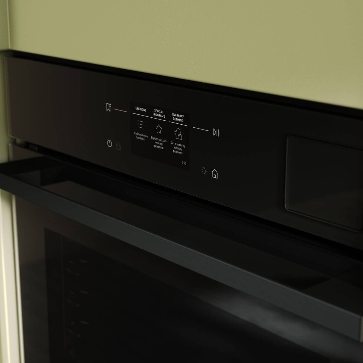 Haier 60cm 600 Series Built-In Oven - 78L, Air Fry, Steam Assist, Black Glass, 25 Functions - HWO60S25TTPB5
