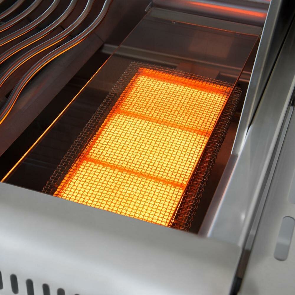 Napoleon Lex 485 Built-In Natural Gas BBQ - Stainless Steel, Infrared Burner, Warming Rack - BILEX485RBINSS-AU