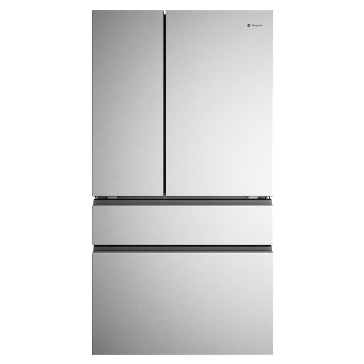 Westinghouse French Door Fridge - Stainless Steel, SnackZone, Hidden Water Dispenser, Icemaker - WHE6351SA
