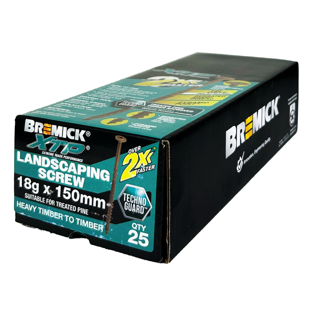 Bremick XTP Landscape Screws - 18g x 150mm - T40 - 25 Pack - Galvanised - SuperSaverAU - view 2
