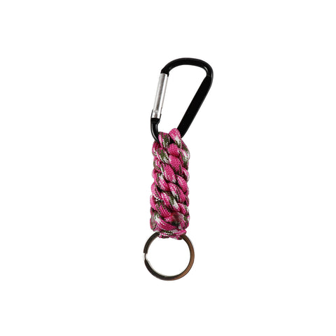 Key Essentials Key Ring Carabiner with Paracord 120mm Steel Black
