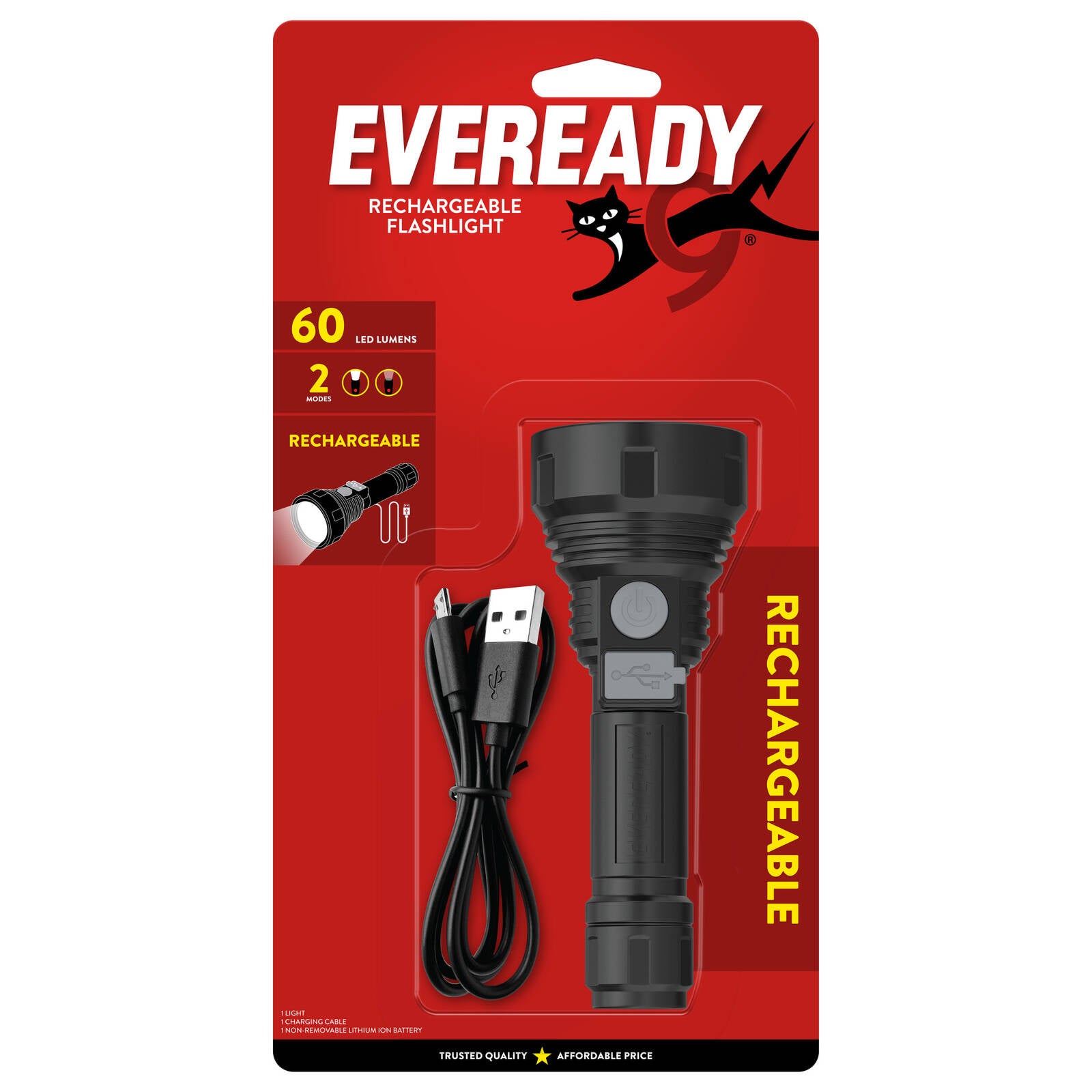 Eveready Rechargeable LED Torch 60 Lumen, Compact VPHCL4
