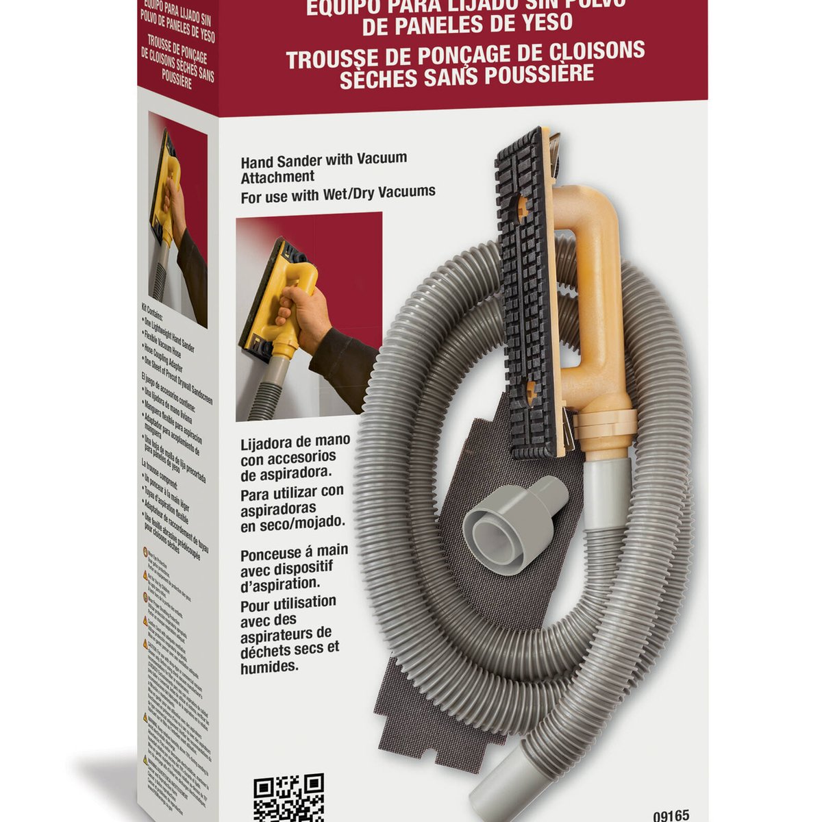 Hyde Dust Free Vacuum Hand Sander Kit with Hose and Sandscreen