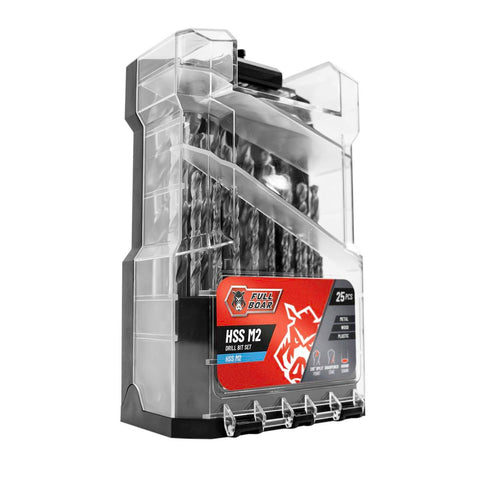 Full Boar 25 Piece HSS M2 Drill Bit Set 1-13mm