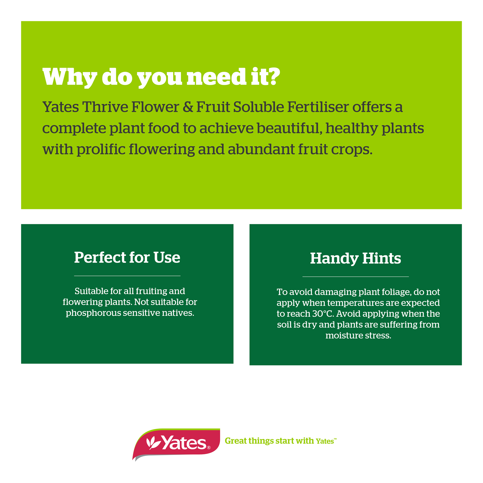 Yates Thrive Flower & Fruit Soluble Plant Food 1kg - Fast-Acting Fertiliser