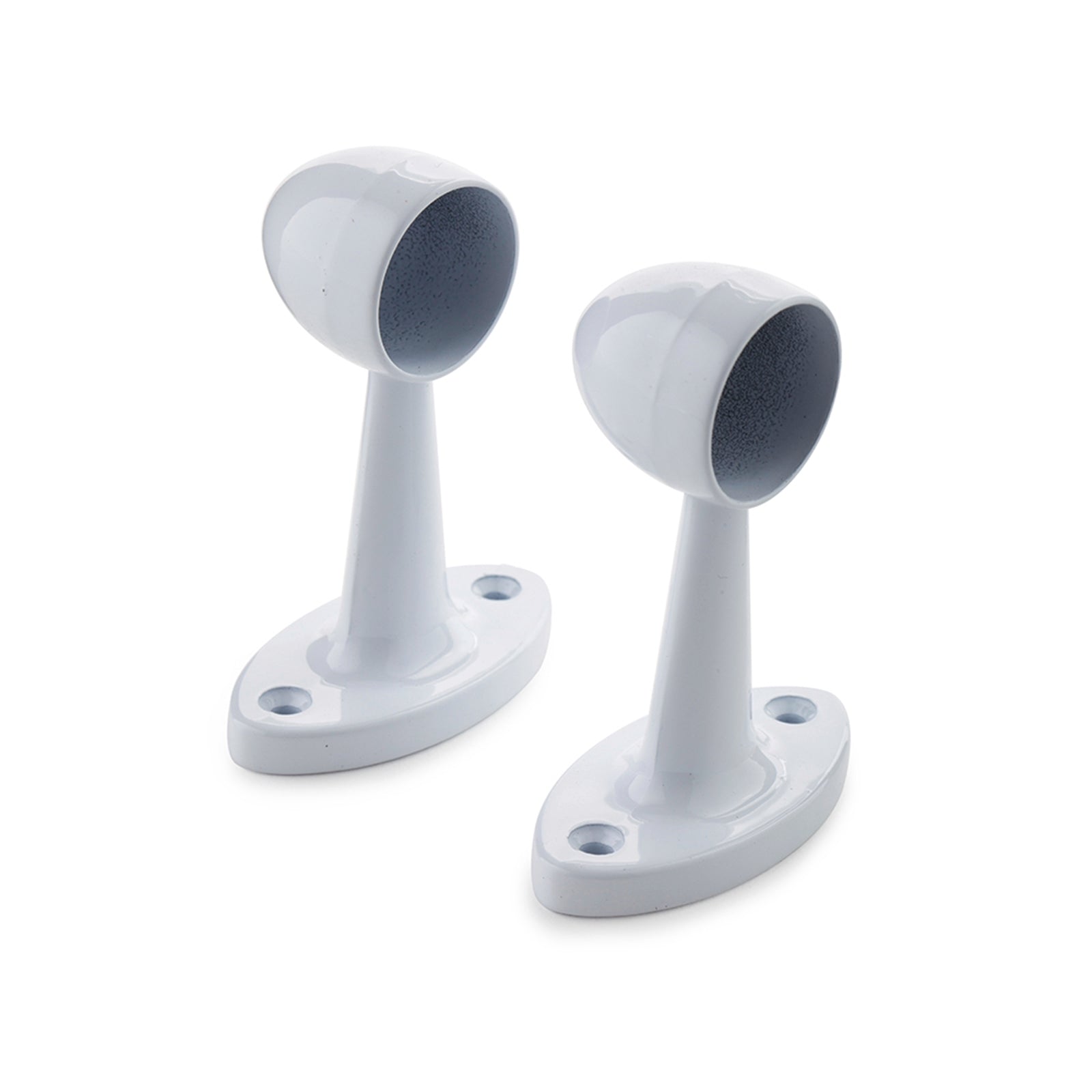 Sandleford 25mm White Pillar Ends 2 Pack - Zinc Alloy, White Powder Coat