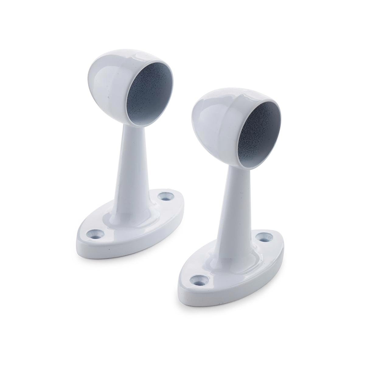 Sandleford 25mm White Pillar Ends 2 Pack - Zinc Alloy - Easy Install - SuperSaverAU - view 1