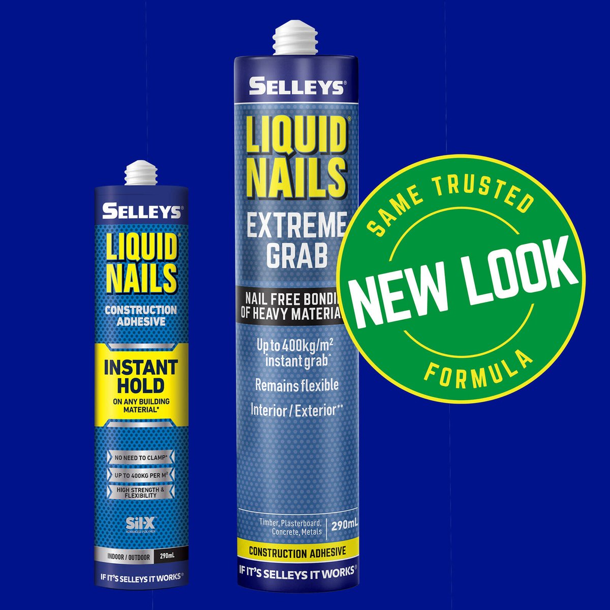 Selleys 290ml Liquid Nails Extreme Grab Construction Adhesive Sil-X Polymer