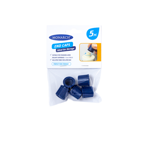 Monarch Blue Plastic Cartridge Caps 5 Piece Sealant Storage