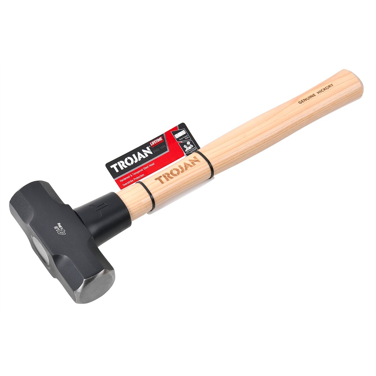 Trojan 4lb Timber Sledge Hammer - 2.25kg - Hickory Handle - Durable Steel - SuperSaverAU - view 2
