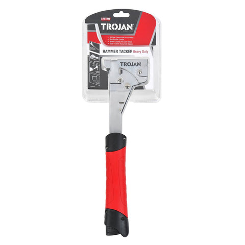 Trojan Heavy Duty Hammer Tacker TJQ70751 All-Steel Flat Staple