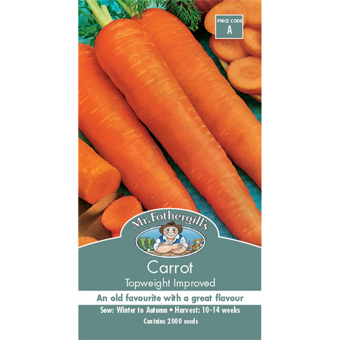 Mr Fothergill's Topweight Improved Carrot Vegetable Seeds
