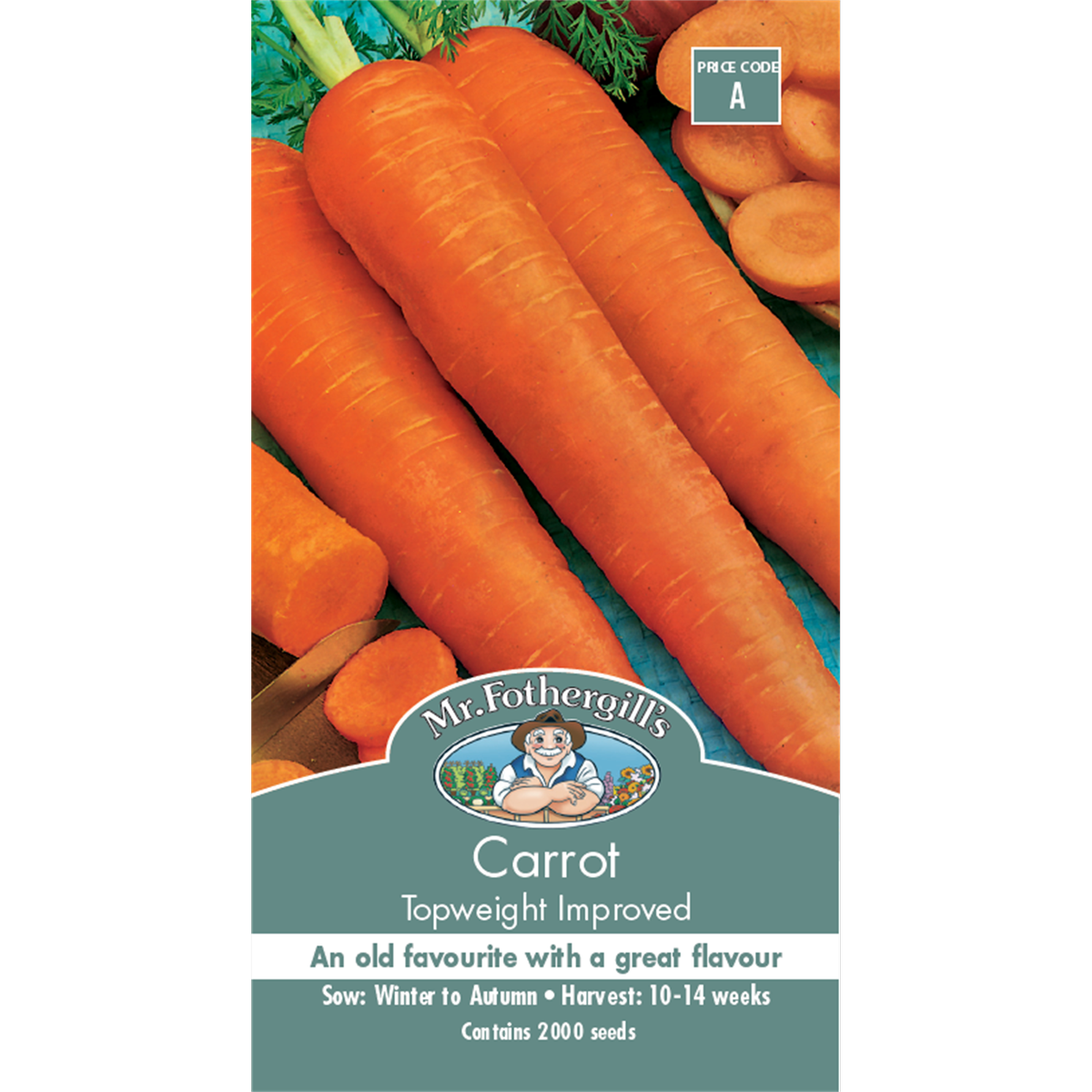 Mr Fothergill's Topweight Improved Carrot Vegetable Seeds